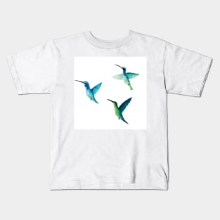 Blue and Green Colibrì Kids T-Shirt